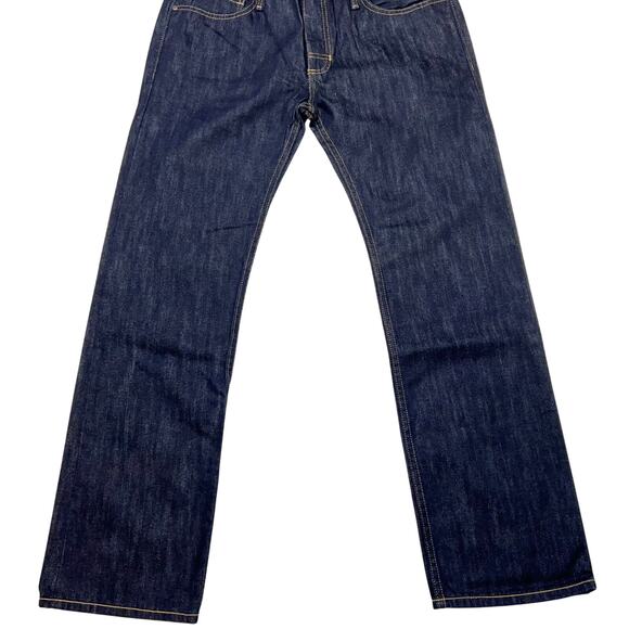 Vans Off the Wall Slimbo Denim Jeans 32x30 Dark Blue Slim Fit Low Rise New - Picture 2 of 10